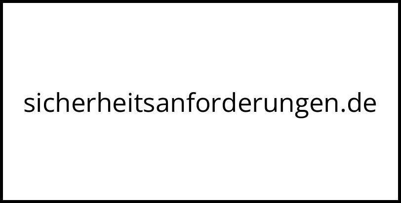 sicherheitsanforderungen.de