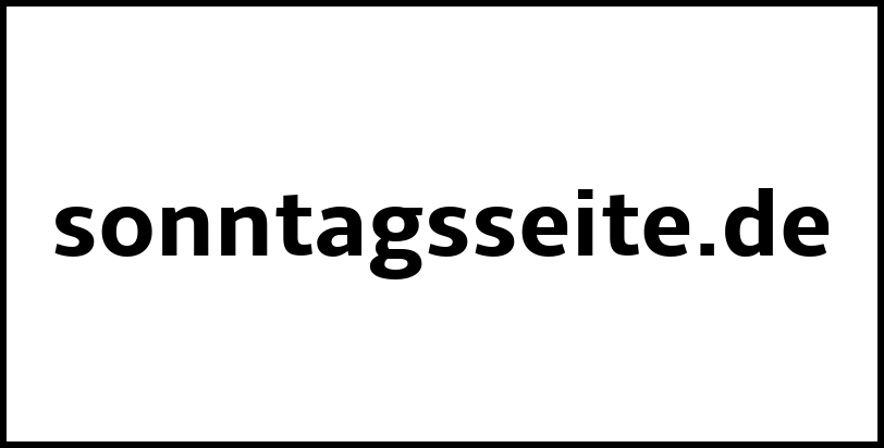 sonntagsseite.de