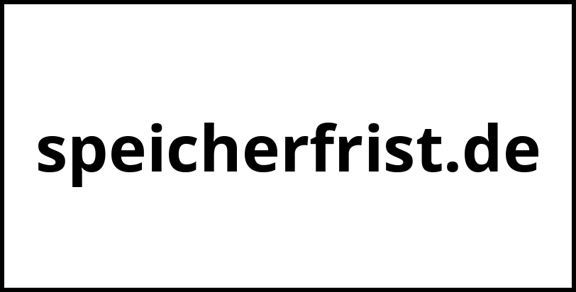 speicherfrist.de