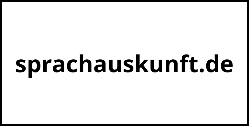 sprachauskunft.de