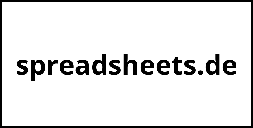 spreadsheets.de