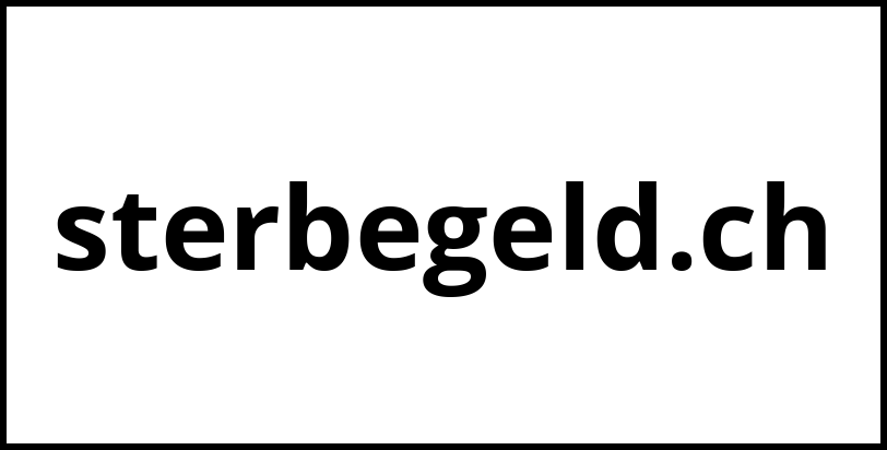 sterbegeld.ch