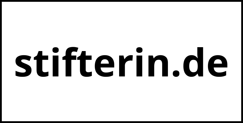 stifterin.de