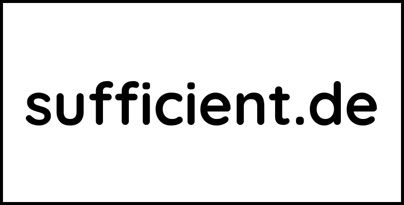 sufficient.de