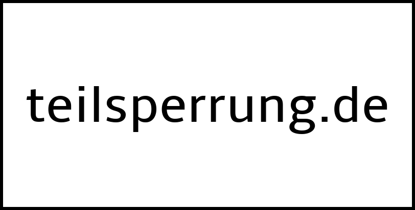 teilsperrung.de