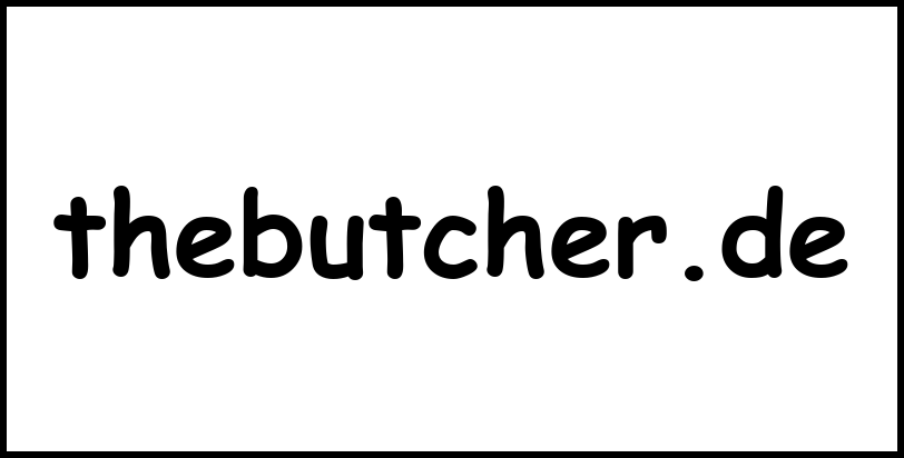 thebutcher.de