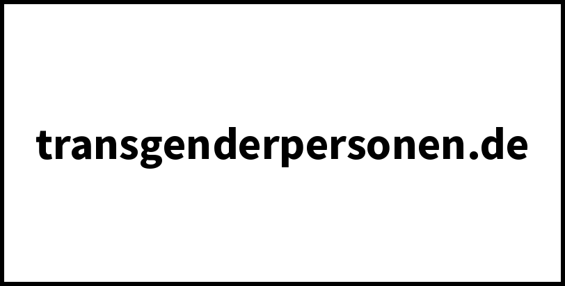 transgenderpersonen.de