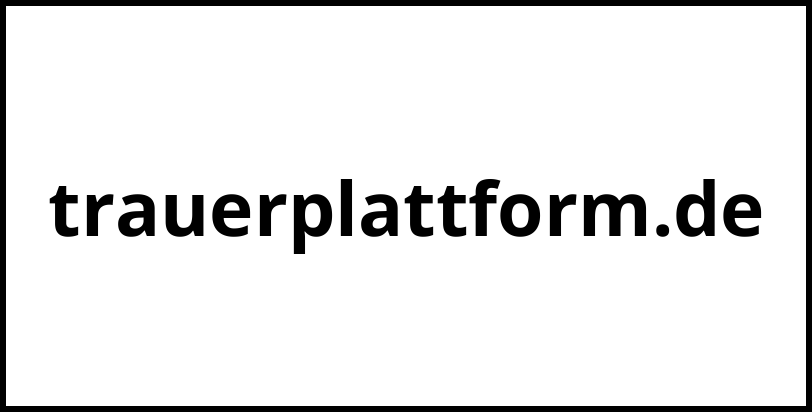 trauerplattform.de