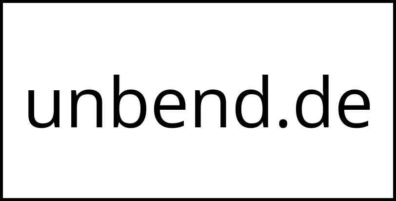 unbend.de