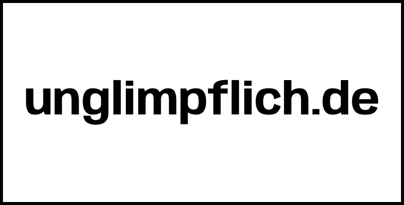 unglimpflich.de