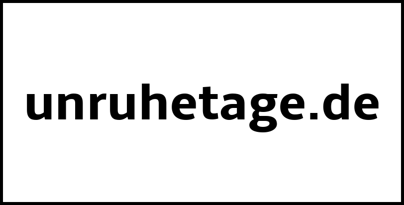 unruhetage.de