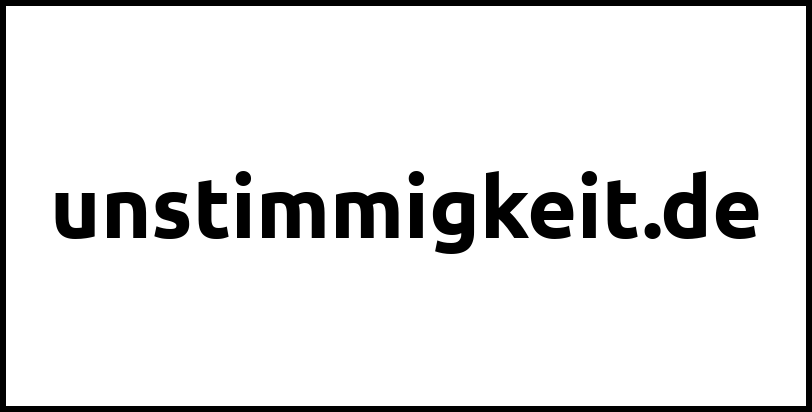 unstimmigkeit.de