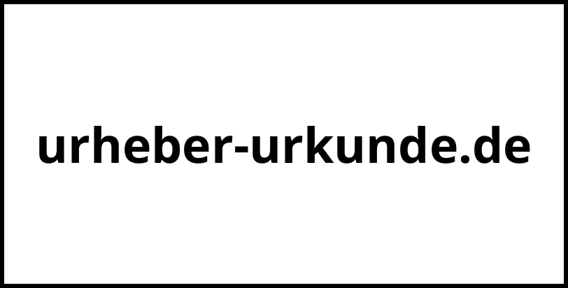 urheber-urkunde.de