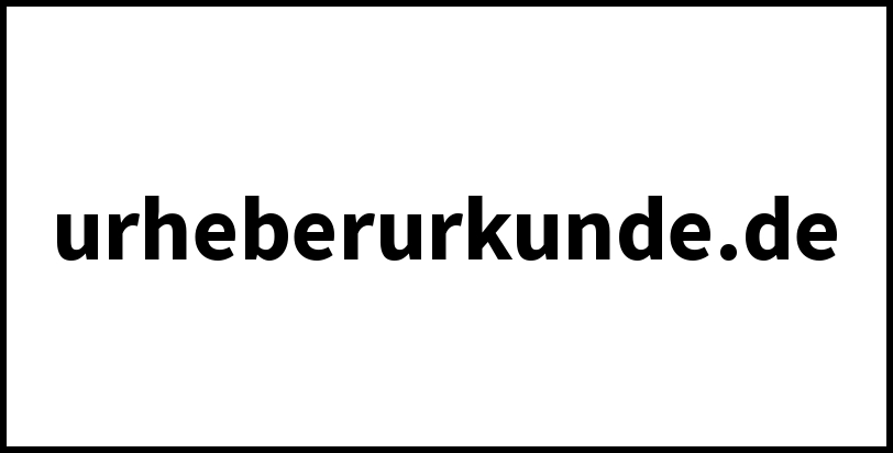 urheberurkunde.de