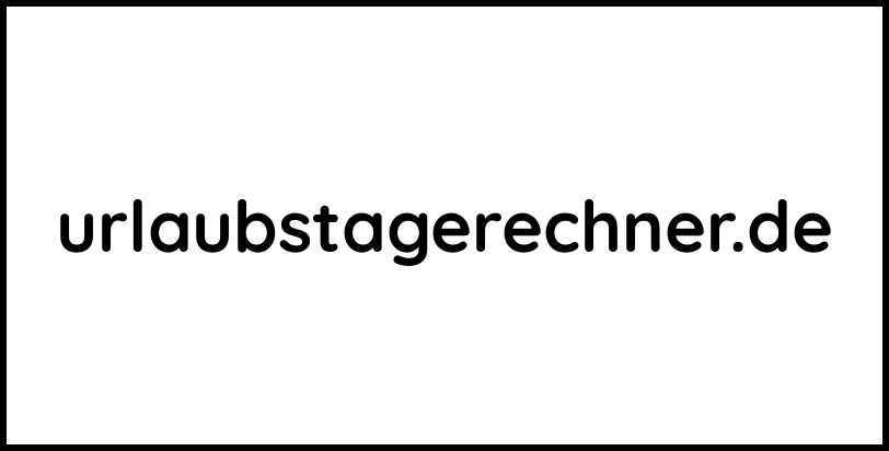 urlaubstagerechner.de