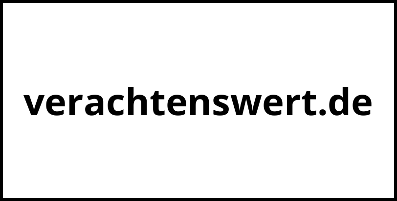 verachtenswert.de