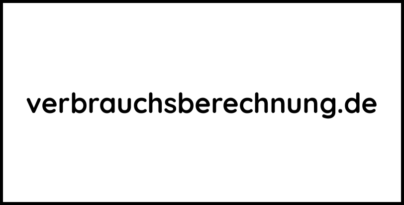 verbrauchsberechnung.de