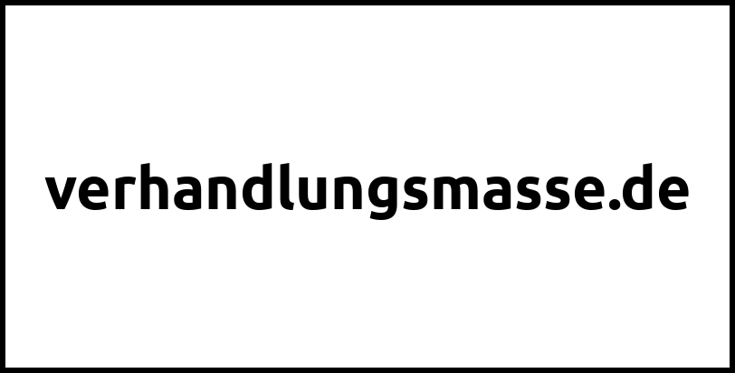 verhandlungsmasse.de