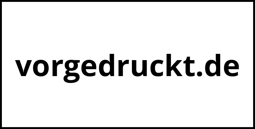 vorgedruckt.de