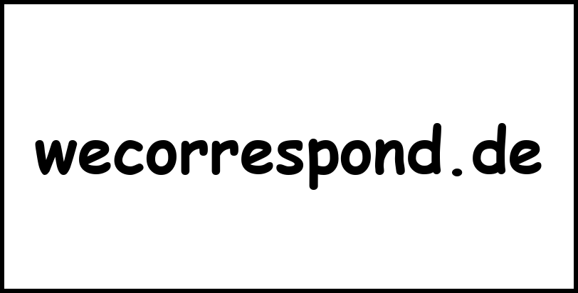 wecorrespond.de