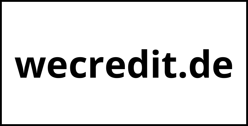 wecredit.de