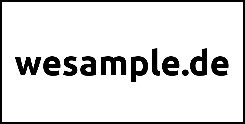 wesample.de