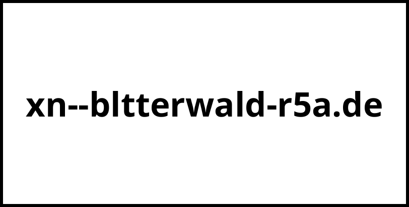 xn--bltterwald-r5a.de