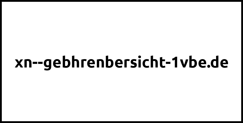 xn--gebhrenbersicht-1vbe.de