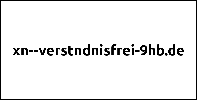 xn--verstndnisfrei-9hb.de